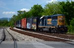 CSX local L20606 returns to home base in Lynchburg after working, among other places, the G-P paper mill in Big Island, VA.